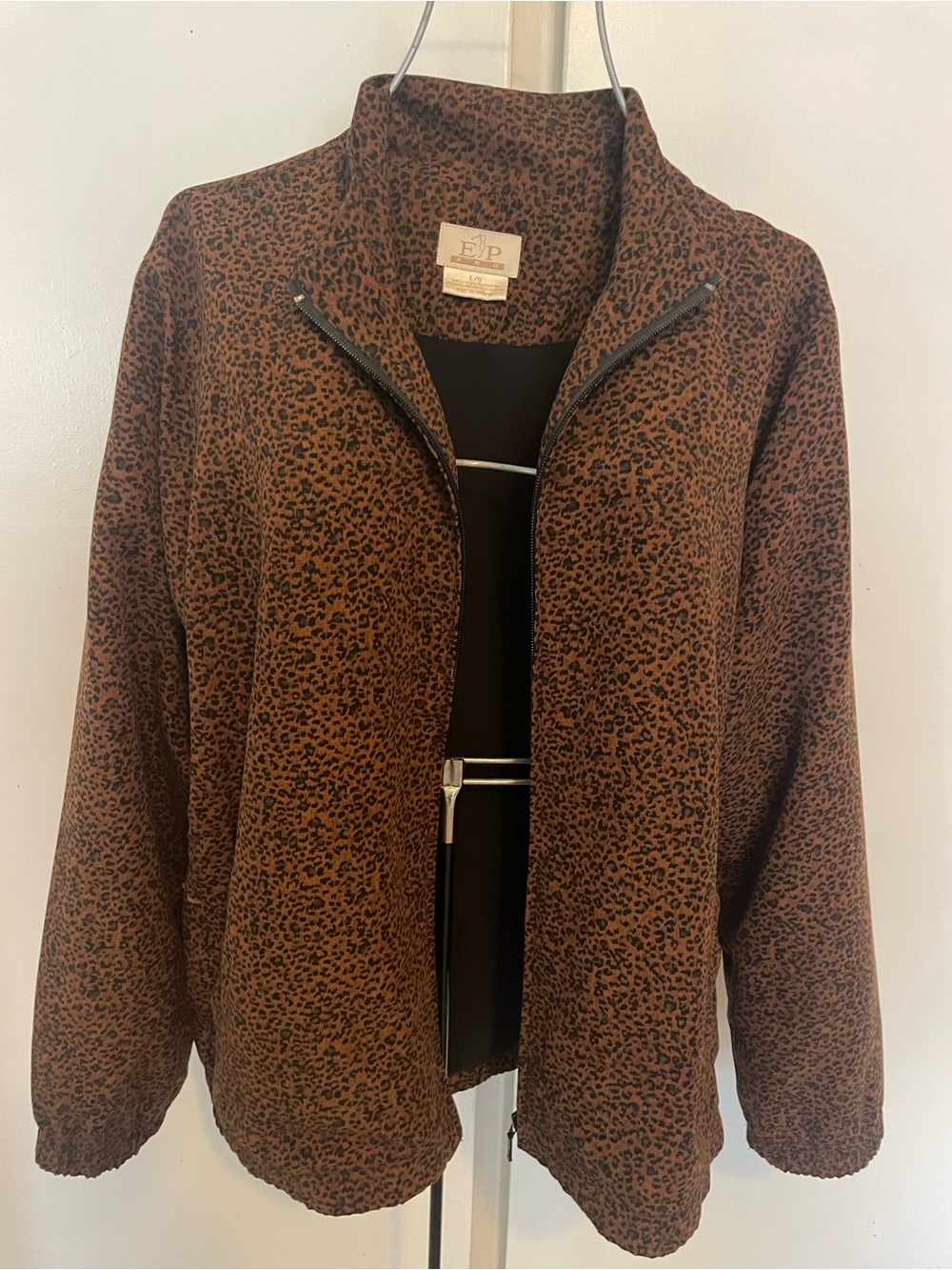 EP Pro Brown Leopard Zip-Front Golf Jacket